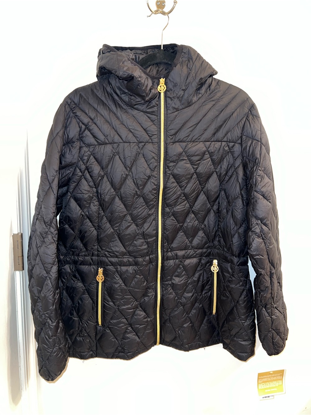 🔥🔥🔥Michael Kors Black Hooded Down Jacket XL NWT